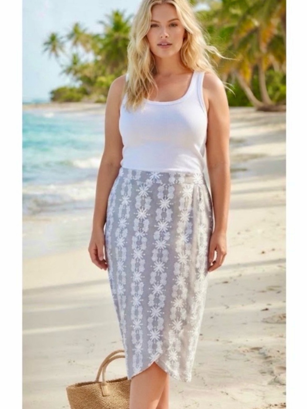NWT RipSkirt Hawaii Boho Lei Wrap Midi Skirt